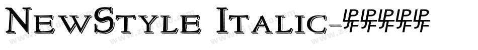 NewStyle Italic字体转换